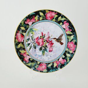 Royal Doulton Ruby Topaz Hummingbird Plate, Franklin Mint Heirloom, England